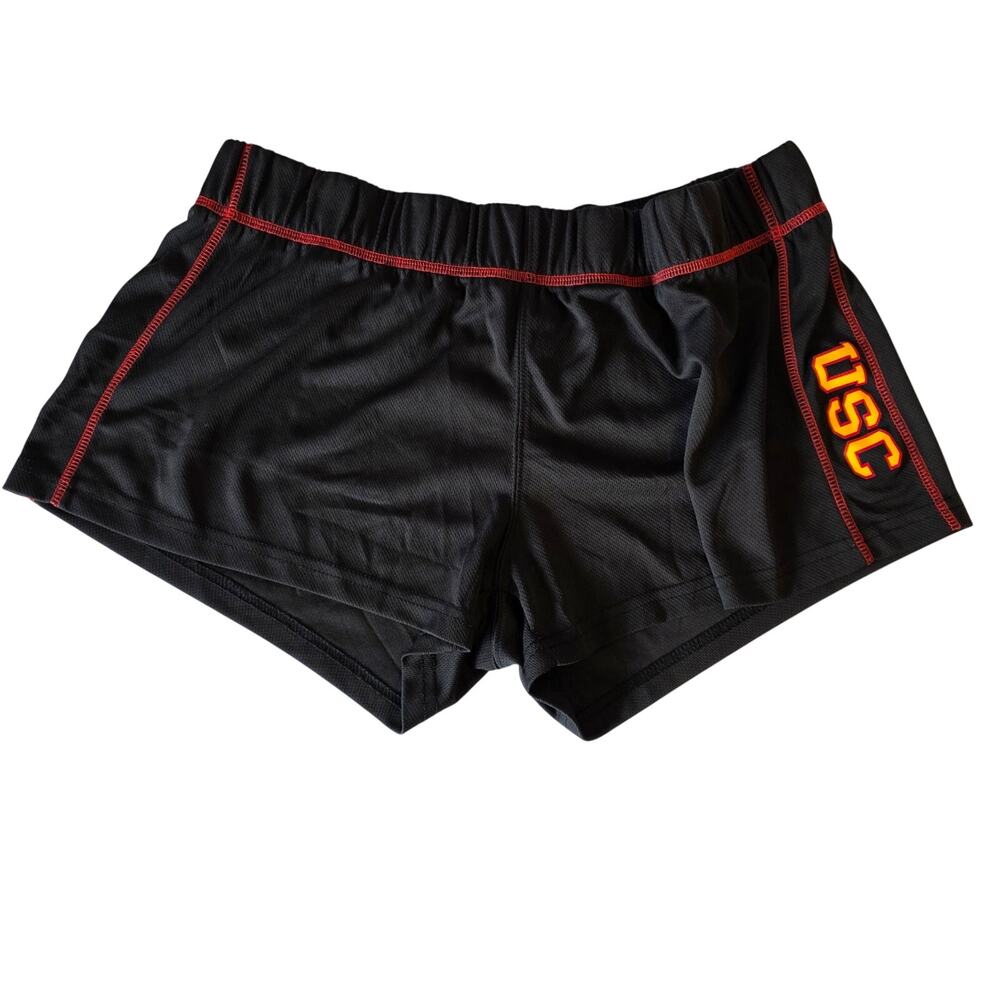 USC Trojans Authentic Apparel Black‎ Mesh Athletic Gym Shorts Large